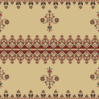 Traditional Polish embroidery vector pattern
