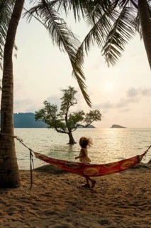 Tree in the sea, The Lonely Tree in the Sea, sunset, Klong Son Beach, Ko Chang, Koh Chang, Mu Ko