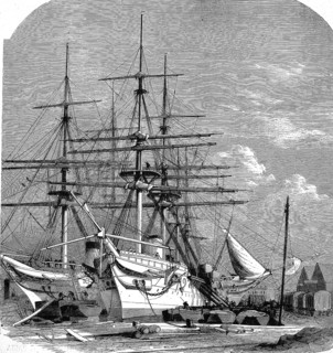 The Hospital Ships for the English Expedition to Abyssinia, 1868, Ethiopia, Historic, digitally