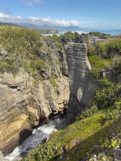 Pancake Rocks in Paparoa National Park, South Island, New Zealand, Oceania