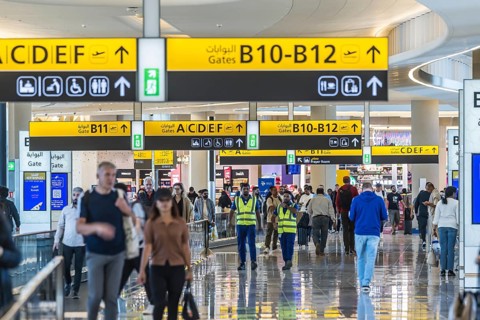 Abu Dhabi Airport, Zayed International Airport with passengers. The new Terminal A has a capacity