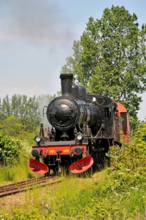 The steam train on the museum railway between Brösarp and Sankt Olof on Österlen, Simrishamn