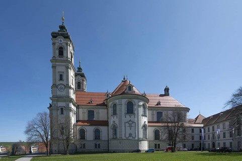 Basilica of St Alexander and Theodor, Ottobeuren Monastery, Ottobeuren, Unterallgäu, Bavaria,