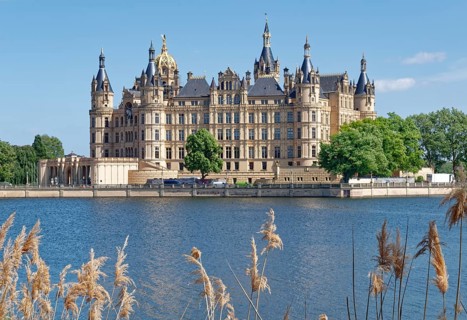 Schwerin Castle, the former main residence of the Dukes and Grand Dukes of Mecklenburg-Schwerin, is