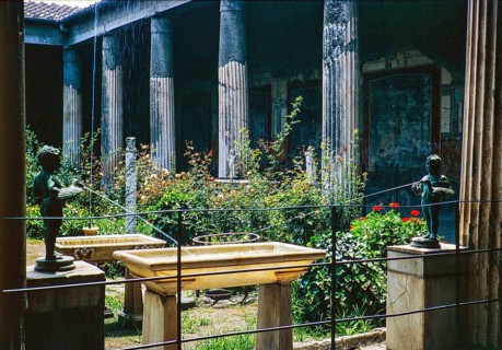 Roman ruins Archaeological Park of Pompeii, Naples, Italy, Europe 1967