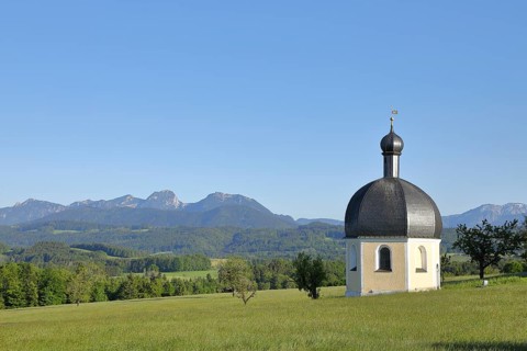 St Vitus Chapel of the pilgrimage church of St Marinus and Anian, in the background the