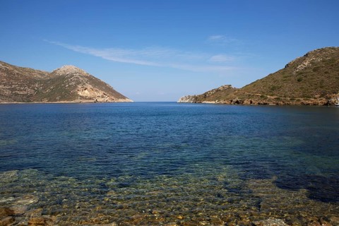 Coast of the Mani on the Laconian Gulf near Porto Kagio, Laconia, Peloponnese, Greece