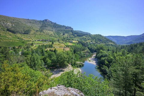 View of the river Tarn, Gorges du Tarn Causses, Département Lozère, France