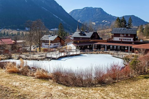 Spa and Kneipp garden, Prinze Gumpe, Hinterstein, Bad Hindelang, Oberallgäu, Allgäu, Bavaria,