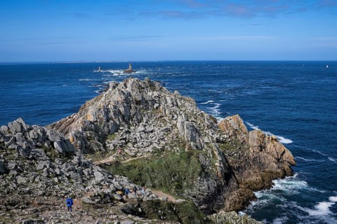 Plogoff, Brittany, France - Cape Pointe du Raz, the Grande Randonnée 34 coastal path, or GR34 for