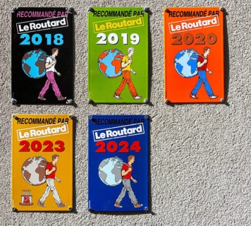 Le Routard food guide recommendation plaque signs, Amarante, Tâmega e Sousa, Portugal