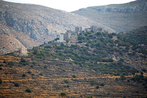 Tower houses of Vathia, historic stone houses, Mani Peninsula, Laconia, Peloponnese, Greece