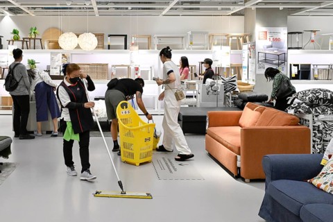 Ikea showroom living room