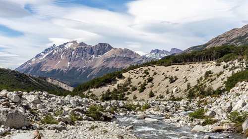 Río Blanco, Laguna de los Tres Trail, Mount Fitz Roy, El Chaltén, Santa Cruz Province, Argentina