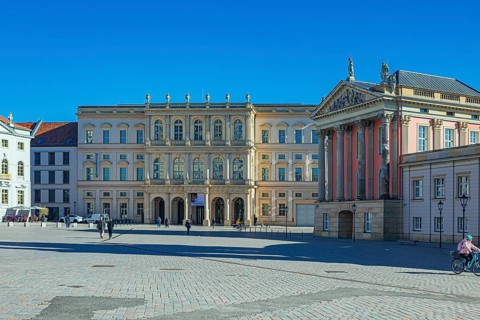 Alter Markt with view of Museum Barberini and City Palace in Potsdam, Germany