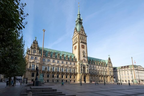 City Hall, State Government, North German Renaissance, Hamburg, Germany