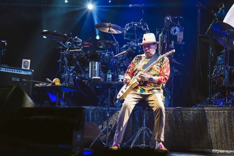 Carlos Santana, singer and guitarist of Santana live on Oneness Tour 2025 at the Uber Arena in