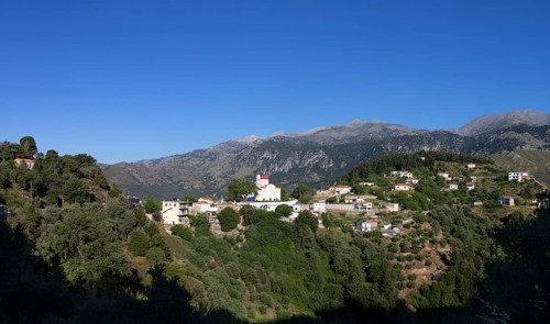 Mountain village Lakkoi, Crete, Greece
