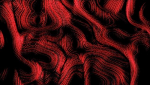 A captivating 3D render showcasing dynamic, red Ethereum-themed waves This abstract design features