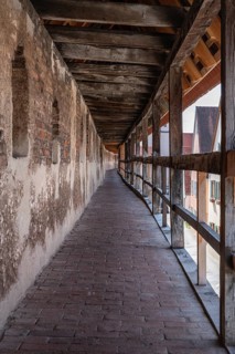 The historic rampart of the completely preserved, approx. 2.7 kilometers long city wall in the old