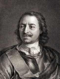 Portrait of Peter the Great, Peter I or Pyotr Alexeyevich Romanov, 1672-1725, Emperor of the