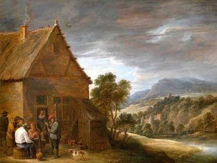 Tavern scene, painting by David Teniers (baptised 15 December 1610 in Antwerp, died 25 April 1690