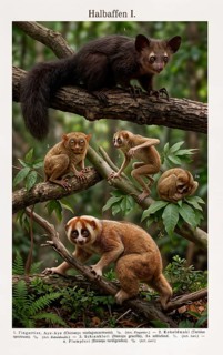 Half-monkey, fingeranimal, goblin lemur, plumplori, aye-aye, daubentonia madagascariensis,