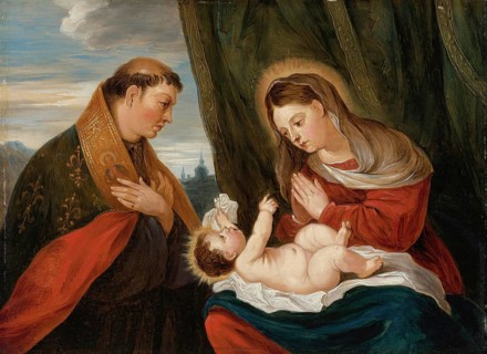 Madonna and Child with Saint Louis of Toulouse, painting by David Teniers (baptised 15 December