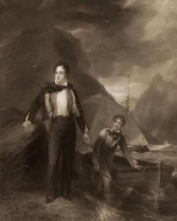 George Gordon Noel Byron, 6th Baron Byron of Rochdale, 1788, 1824, British poet, in Albanian dress,