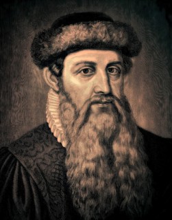Johannes Gensfleisch zur Laden zum Gutenberg, circa 1400, 1468, inventor of the printing press