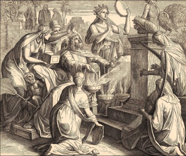 Solomon's Idolatry, Old Testament, by Julius Schnorr von Carolsfeld