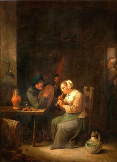 Duet, painting by David Teniers (baptised 15 December 1610 in Antwerp, died 25 April 1690 in
