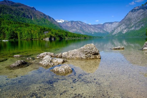 Bohinjsko jezero, Lake Bohinj, Upper Carniola, Slovenia