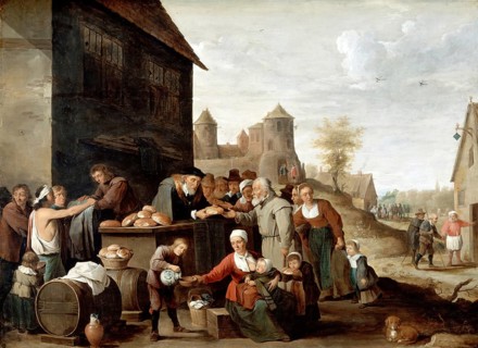 The Seven Corporal Works of Mercy, painting by David Teniers (baptised 15 December 1610 in Antwerp,
