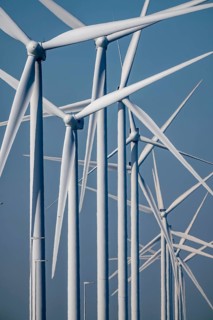 Landtong Rozenburg wind farm, Noordzeeweg, 11 Vestas wind turbines, with an output of 34 MW and an
