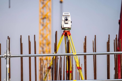 Surveying, Leica total station, electronic tachymeter, a surveying device that measures angles and