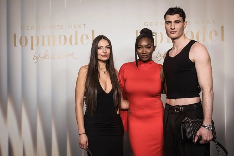 Xenia Tsilikova, Lydwine Nitidem and Frieder Sell at the preview of the 21st season Germany s Next
