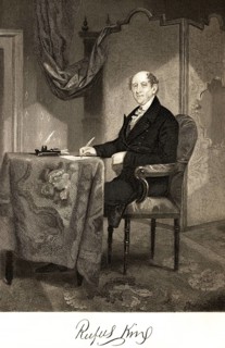 Rufus King (1755-1827) portrait of famous American, lawyer, politician and diplomat, a founding
