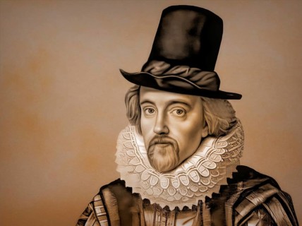 Portrait of Sir Francis Bacon, Baron Baco of Verulam, 1561 - 1626, English lawyer, statesman,