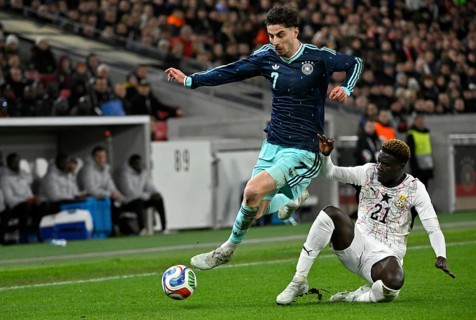 Duel, action Kai Havertz GER (07) against Kojo Peprah Oppong GHA (21) Soccer DFB International