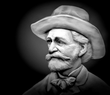 Giuseppe Verdi, 1813 – 1901, Italian opera composer, digitally edited