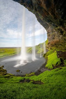 Seljalandsfoss waterfall, long exposure, Seljalandsa river, South Iceland, Iceland