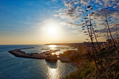 Port, fishing port, sunset, atmospheric, Sciacca, port town, thermal spa, Agrigento Free Community