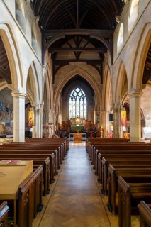 Interior of Christ Church, Old Town, Swindon, Wiltshire, England, UK built in 1851