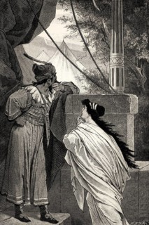 ACT V, SCENE III., Thoas and Iphigenia, scene from Iphigenia in Tauris, Johann Wolfgang von Goethe