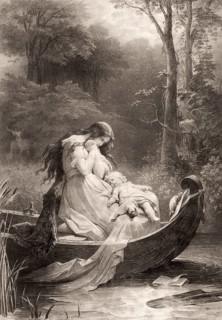 Ottilie, scene from the novel Elective Affinities, Die Wahlverwandtschaften by Johann Wolfgang von