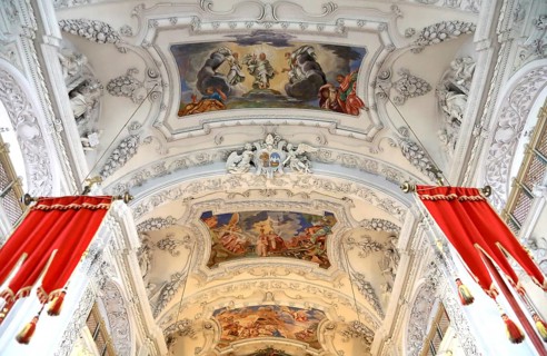 Benediktbeuern Abbey, former Benedictine Abbey, today a branch of the Salesians of Don Bosco, choir