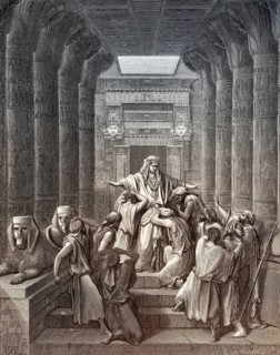 Joseph Reveals Himself to His Brothers, woodcut by Gustave Doré