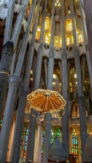 Interior of the Sagrada Família, Church of the Atonement of the Holy Family, architect Antoni