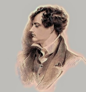 George Gordon Noel Byron, 6th Baron Byron of Rochdale, 1788, 1824, British poet, digital edited
